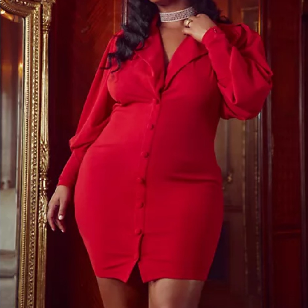 Puff Sleeve Blazer Dress